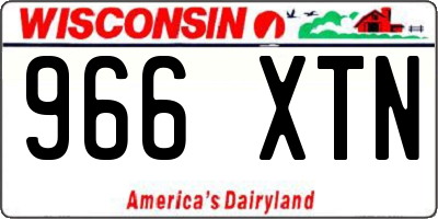 WI license plate 966XTN