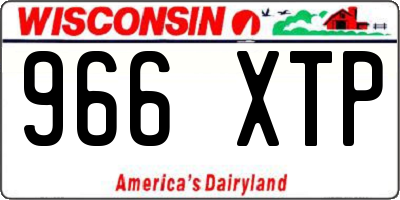 WI license plate 966XTP