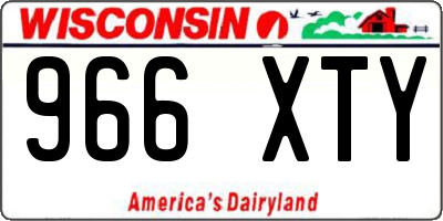 WI license plate 966XTY