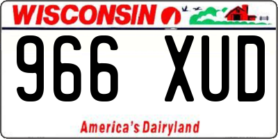 WI license plate 966XUD