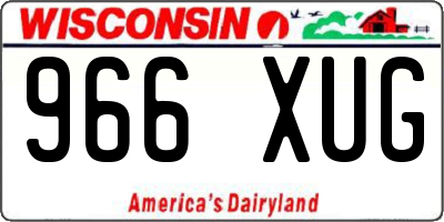 WI license plate 966XUG