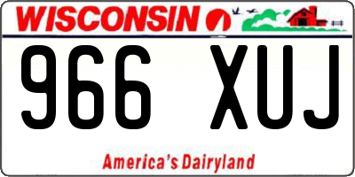 WI license plate 966XUJ