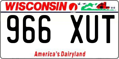 WI license plate 966XUT