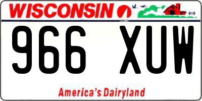 WI license plate 966XUW