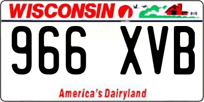 WI license plate 966XVB