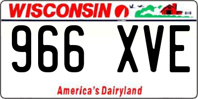 WI license plate 966XVE