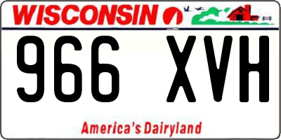 WI license plate 966XVH
