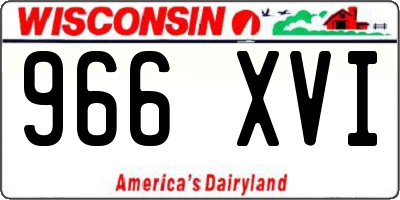 WI license plate 966XVI