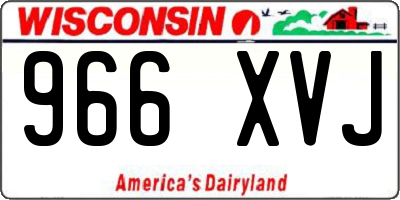 WI license plate 966XVJ
