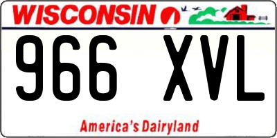 WI license plate 966XVL