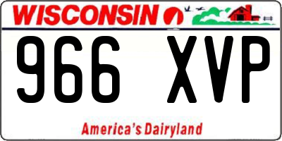 WI license plate 966XVP