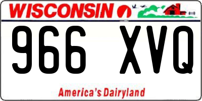 WI license plate 966XVQ