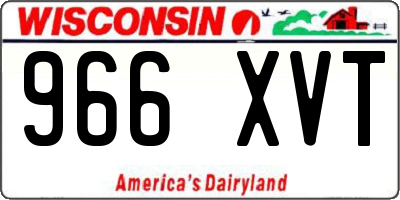 WI license plate 966XVT