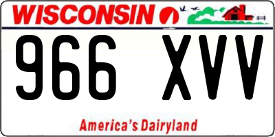 WI license plate 966XVV