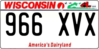 WI license plate 966XVX