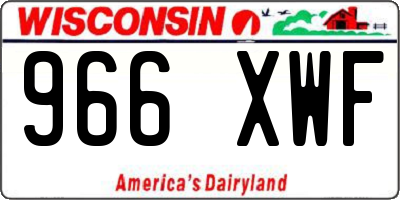 WI license plate 966XWF