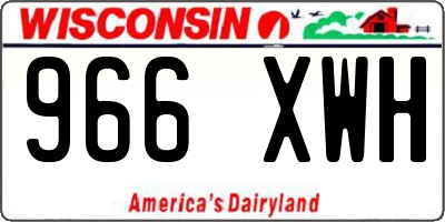 WI license plate 966XWH
