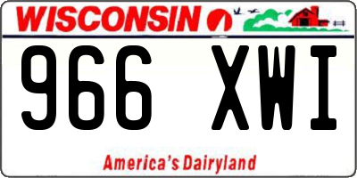 WI license plate 966XWI