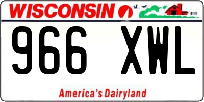 WI license plate 966XWL