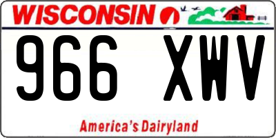 WI license plate 966XWV