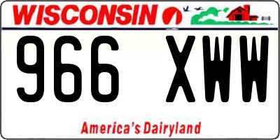 WI license plate 966XWW