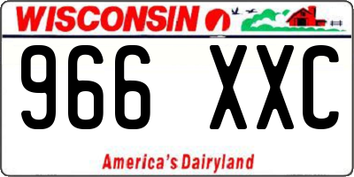 WI license plate 966XXC