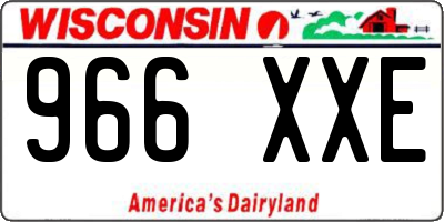 WI license plate 966XXE