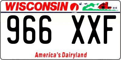 WI license plate 966XXF