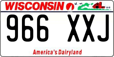 WI license plate 966XXJ