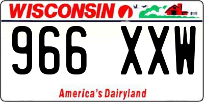 WI license plate 966XXW