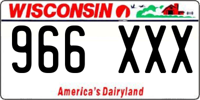 WI license plate 966XXX