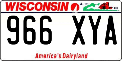 WI license plate 966XYA