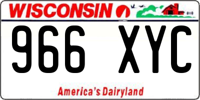 WI license plate 966XYC