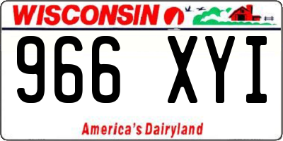 WI license plate 966XYI