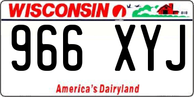 WI license plate 966XYJ
