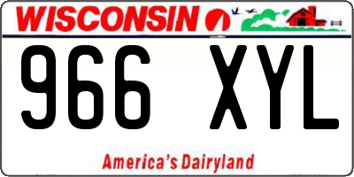 WI license plate 966XYL