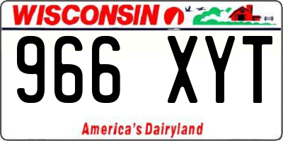 WI license plate 966XYT