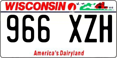 WI license plate 966XZH