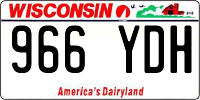 WI license plate 966YDH