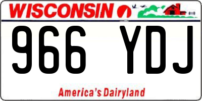 WI license plate 966YDJ