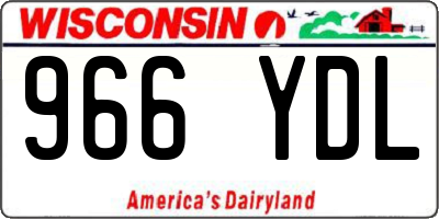 WI license plate 966YDL