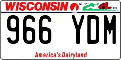 WI license plate 966YDM