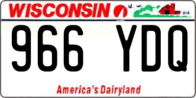 WI license plate 966YDQ