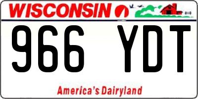 WI license plate 966YDT