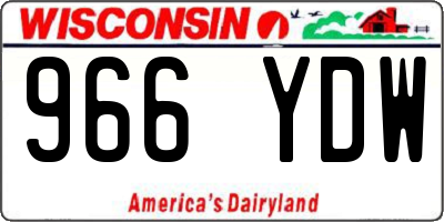 WI license plate 966YDW