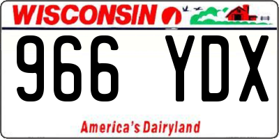 WI license plate 966YDX