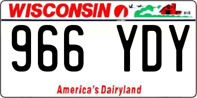 WI license plate 966YDY