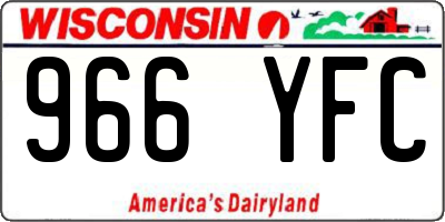 WI license plate 966YFC
