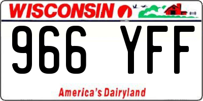WI license plate 966YFF