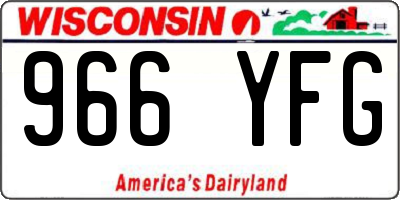 WI license plate 966YFG
